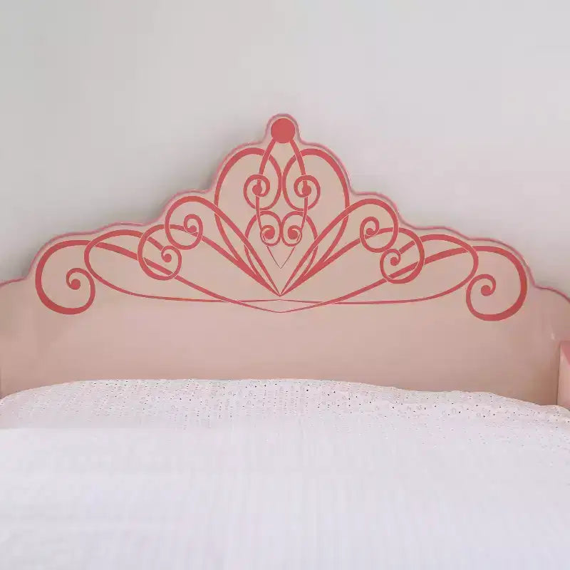 Twin Princess Crown Kids' Bed Pink – Decorative Scrollwork, Modern Kids Bedroom Furniture