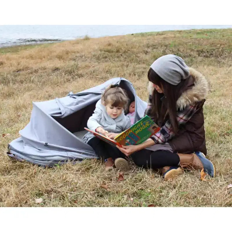 Tenda da gioco portatile per bambini e lettino da viaggio con materasso – Centro attività sensoriale con configurazione istantanea