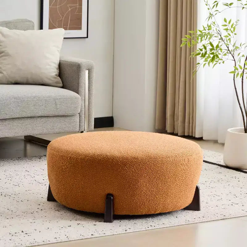 Christopher Knight Home Poppy Modern Boucle Round Ottoman