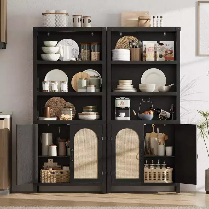 Libreria rustica a 3 ripiani con ante, scaffale espositivo alto 178 cm