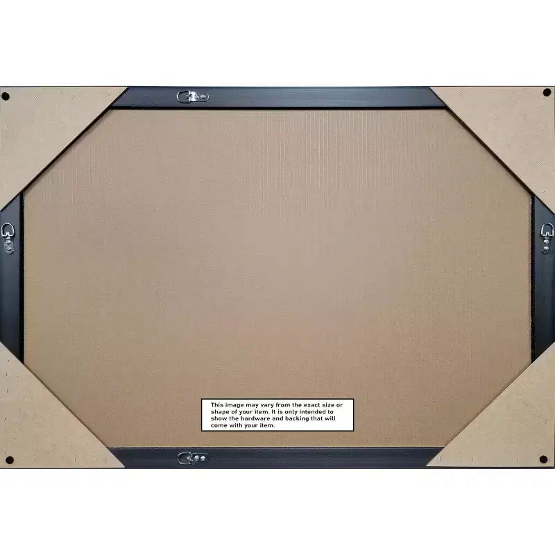 Specchio da parete per bagno con cornice smussata da 24x18 pollici – Espresso Silver