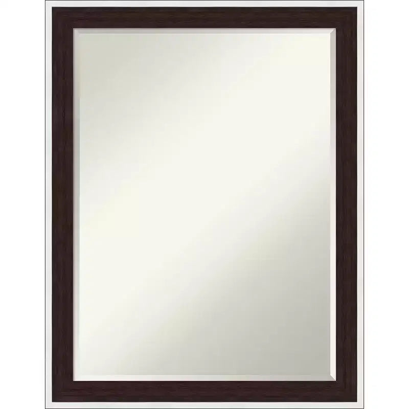 Amanti Art Maya Half-Inch-Bevel Framed Bathroom Vanity Wall Mirror