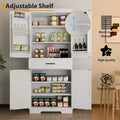 Mobiletto da cucina a pavimento, mobiletto a colonna alto 72 cm con cassetto