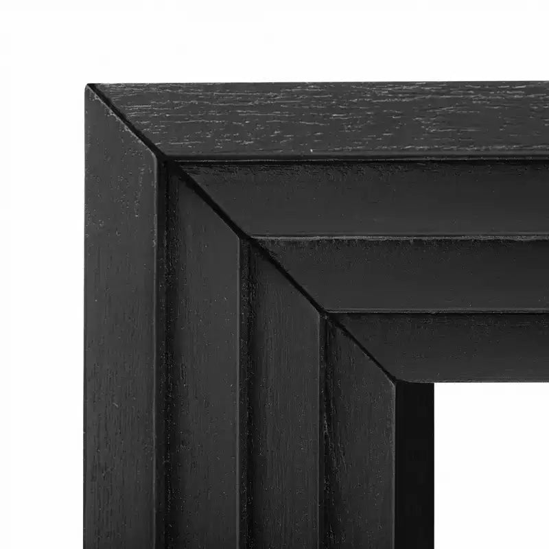 Consolle in legno minimalista, tavolo da ingresso moderno scanalato per soggiorno e ingresso