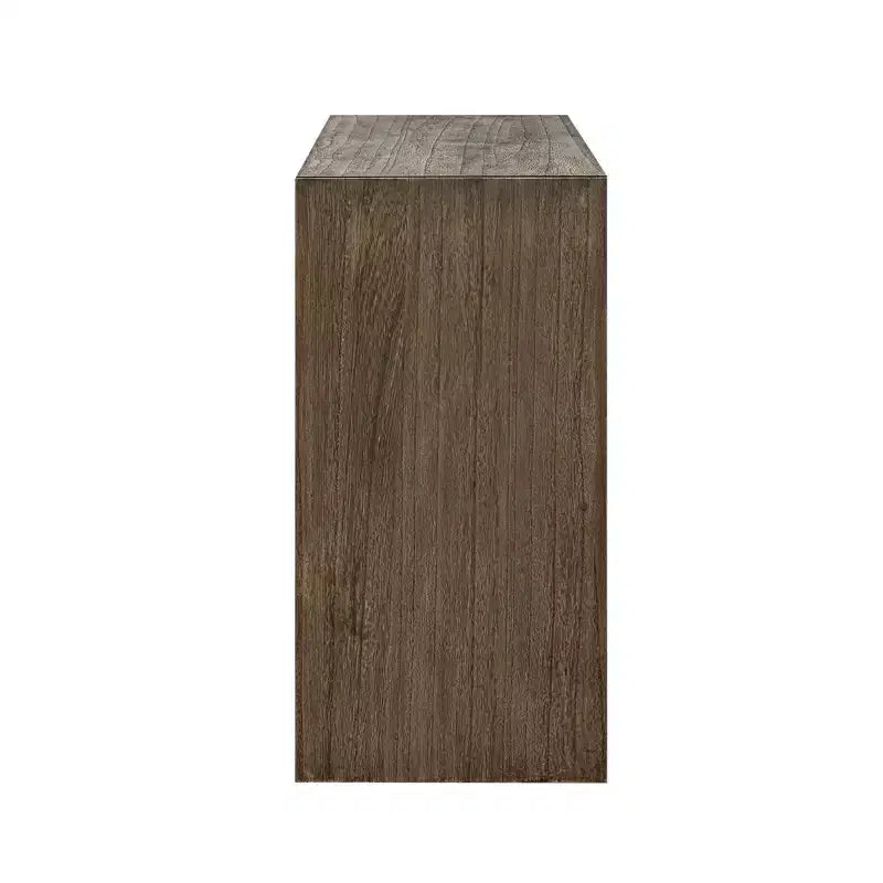 Consolle in legno minimalista, tavolo da ingresso moderno scanalato per soggiorno e ingresso
