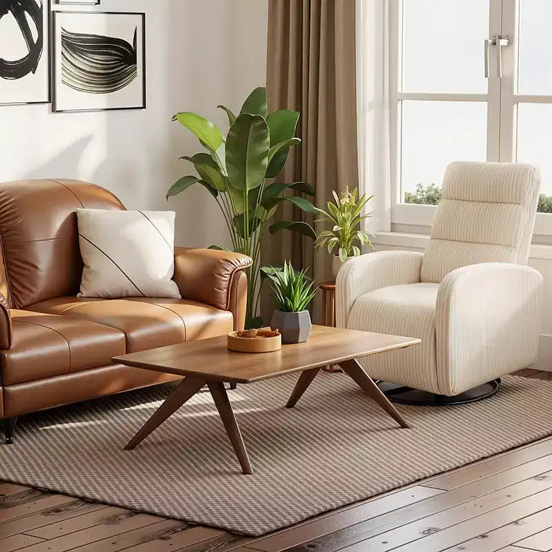 Comodino a 3 cassetti con design a coda di rondine e porte di ricarica USB-A/USB-C – Legno di mango marrone