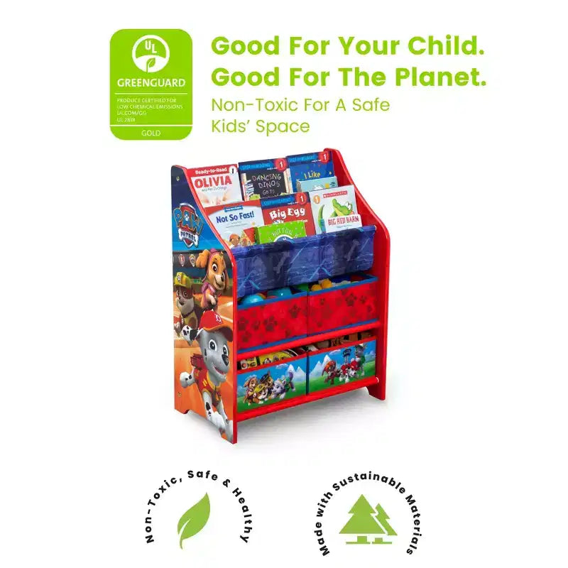 Libreria per Bambini e Organizer Giocattoli con Contenitori