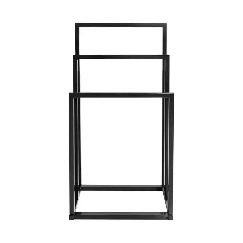 Piantana portasciugamani indipendente, a 3 ripiani, porta coperte, in metallo leggero con finitura cromata, stile industriale moderno, porta salviette per asciugamani piccoli