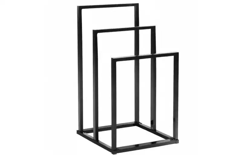 Piantana portasciugamani indipendente, a 3 ripiani, porta coperte, in metallo leggero con finitura cromata, stile industriale moderno, porta salviette per asciugamani piccoli