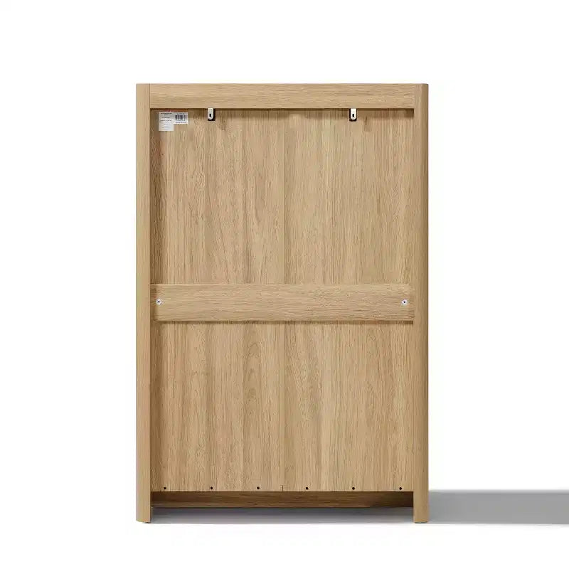 Cassettiera a 5 cassetti alta 120 cm con ripiano effetto marmo e sponde rialzate – Quercia Nocciola