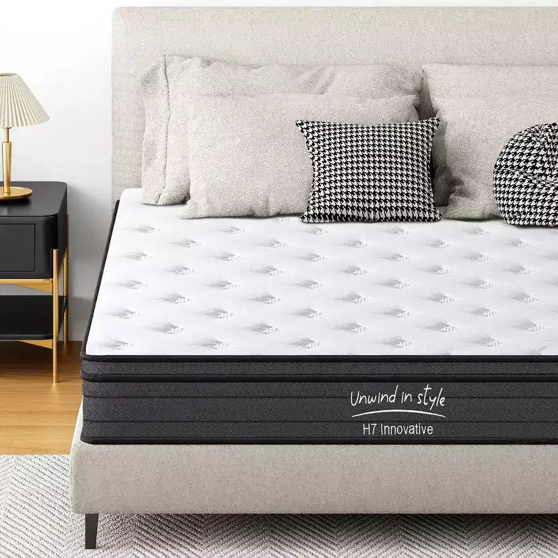 Materasso Ibrido Matrimoniale da 8'' con Memory Foam e Molle Insacchettate – Media Rigidità