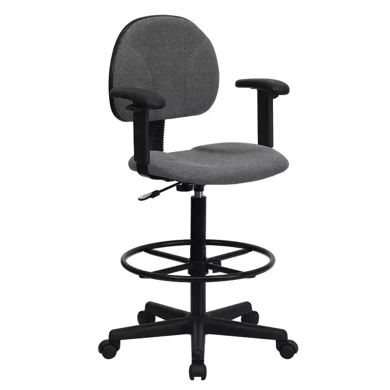 Two Cylinder Adjustable Drafting Chair with Flip-Up Arms