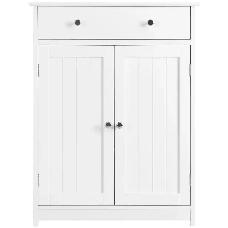 Mobiletto bagno in legno con ripiano regolabile – Organizer contenitore a colonna