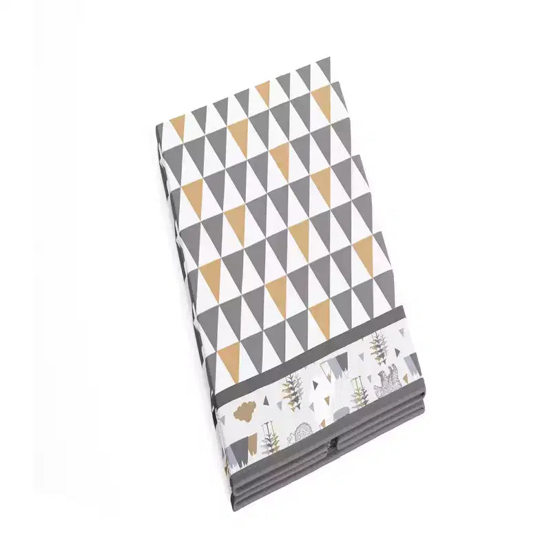 Cesto portabiancheria pieghevole Woodlands grigio e beige – 100% cotone percalle, struttura in MDF